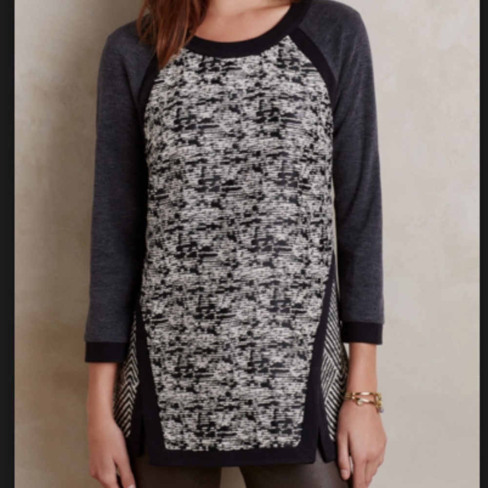 Anthropologie Harlyn Adelaide Gray Knit Pullover Tunic – Size S